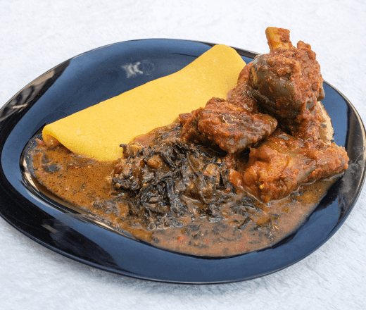 Bitterleaf Soup+Eba Bitterleaf Soup+Eba