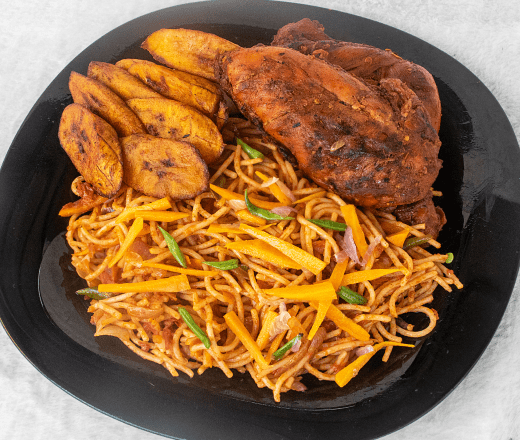 Spaghetti + Chicken + Plantain 3 Spaghetti Combo